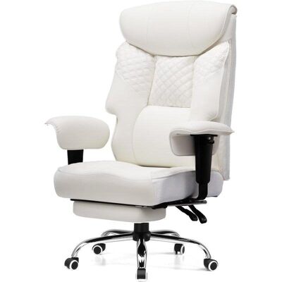 Gaming-Stuhl GTPLAYER Grossnutzer 3D Sitz PU Weiss Gaming-Stuhl GTPLAYER Grossnutzer 3D Sitz PU Weiss