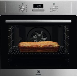 Horno Elektroherd Electrolux EOF3H40X 72 l Edelstahl Schwarz mit Heißluft und Selbstreinigung Horno Elektroherd Electrolux EOF3H40X 72 l Edelstahl Schwarz mit Heißluft und Selbstreinigung