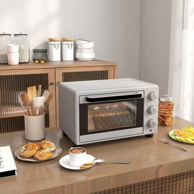 Minibackofen Blossom 21L 1400W 100-230°C 3 Modi Timer Edelstahl Silber Minibackofen Blossom 21L 1400W 100-230°C 3 Modi Timer Edelstahl Silber