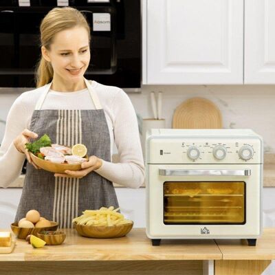 Minibackofen Blossom 7-in-1 20L Umluft AirFryer Grill Timer Creme Minibackofen Blossom 7-in-1 20L Umluft AirFryer Grill Timer Creme