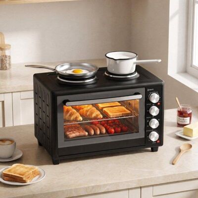 Minibackofen Blossom 36L 2 Kochplatten Umluft 90-230°C Schwarz Minibackofen Blossom 36L 2 Kochplatten Umluft 90-230°C Schwarz