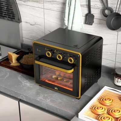 Minibackofen Blossom 20L 1400W 90-230°C 3 Ebenen Timer 1h Schwarz Minibackofen Blossom 20L 1400W 90-230°C 3 Ebenen Timer 1h Schwarz