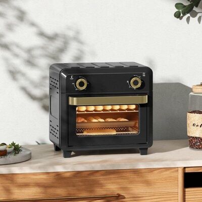 Minibackofen Blossom 10L AirFryer Umluft Timer Innenbeleuchtung Schwarz Minibackofen Blossom 10L AirFryer Umluft Timer Innenbeleuchtung Schwarz