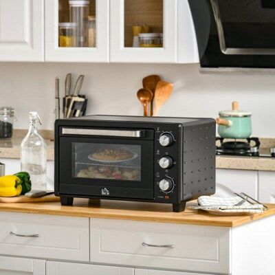 Minibackofen Blossom 21L 1400W 3 Funktionen Edelstahl Glas Schwarz Minibackofen Blossom 21L 1400W 3 Funktionen Edelstahl Glas Schwarz