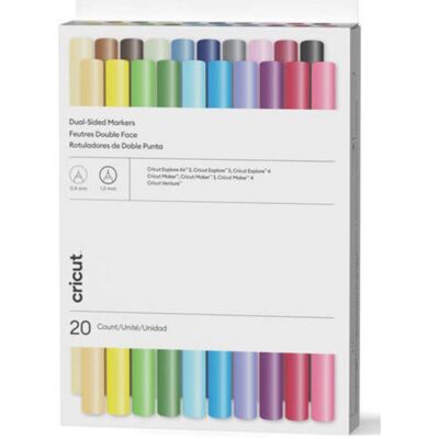 Marker Cricut Dual-Sided 20 Farben Feine Spitze 1 mm Hängende Box Marker Cricut Dual-Sided 20 Farben Feine Spitze 1 mm Hängende Box