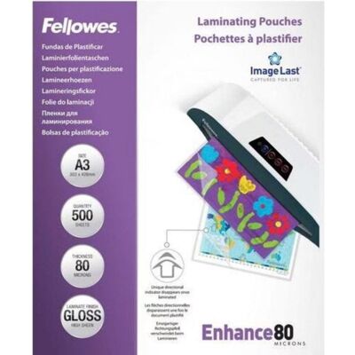 Laminierfolie Fellowes 100144239 A3 Transparent Glänzend 500 Stück Laminierfolie Fellowes 100144239 A3 Transparent Glänzend 500 Stück