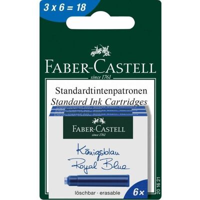 Faber-Castell 201621 Nachfüllpatrone Blau 18 Stück für Füllfederhalter Faber-Castell 201621 Nachfüllpatrone Blau 18 Stück für Füllfederhalter
