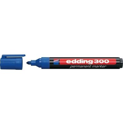 Marker Edding 300 Blau Schwarz Rundspitze 1,5-3 mm 10er Pack Marker Edding 300 Blau Schwarz Rundspitze 1,5-3 mm 10er Pack