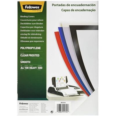Fellowes 100er-Packung Abdeckungen aus Polypropylen, 500 Mikron Fellowes 100er-Packung Abdeckungen aus Polypropylen, 500 Mikron