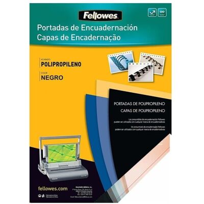 Fellowes 100er-Pack schwarze 500-Mikron-Polypropylen-Abdeckungen Fellowes 100er-Pack schwarze 500-Mikron-Polypropylen-Abdeckungen
