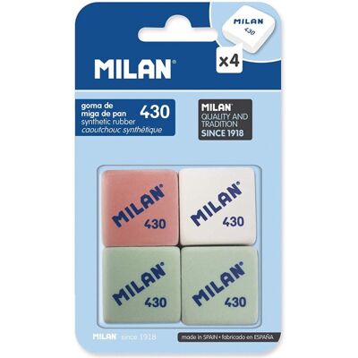 Milan 4er-Pack Radiergummis Milan 4er-Pack Radiergummis