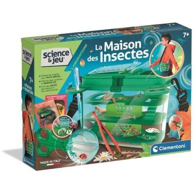 Clementoni La Maison des Insectes Tragbares Insektenhabitats-Kit mit Lupen und Pinzetten Clementoni La Maison des Insectes Tragbares Insektenhabitats-Kit mit Lupen und Pinzetten