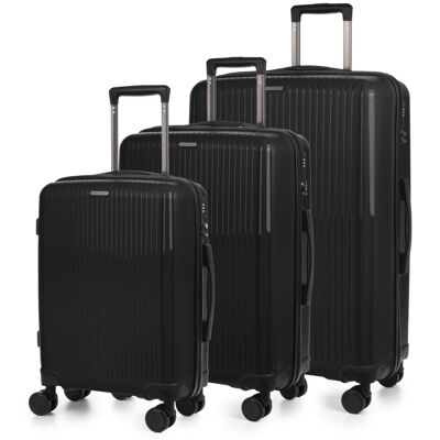 dam-electronics Koffer Dam Set 3-teilig Trolley PP Leicht TSA 4 Rollen Schwarz dam-electronics Koffer Dam Set 3-teilig Trolley PP Leicht TSA 4 Rollen Schwarz