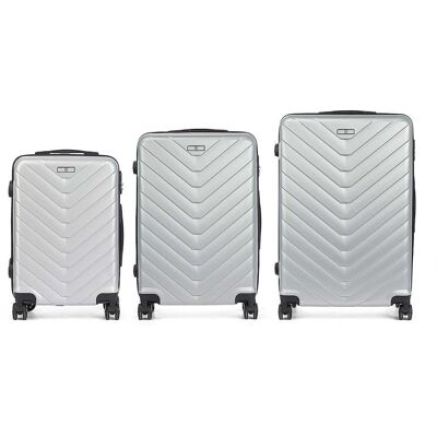 dam-electronics Koffer Dam Set 3-teilig ABS Leicht Robust Schuppen-Design Grau dam-electronics Koffer Dam Set 3-teilig ABS Leicht Robust Schuppen-Design Grau