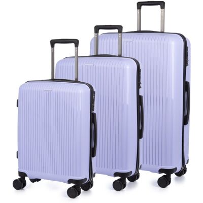 dam-electronics Koffer Dam Set 3 Stück Trolley PP Leicht TSA 4 Rollen Lila dam-electronics Koffer Dam Set 3 Stück Trolley PP Leicht TSA 4 Rollen Lila
