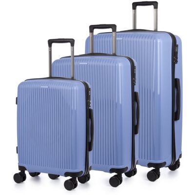 dam-electronics Koffer Dam Set 3-teilig Trolley PP Leicht TSA 4 Rollen Hellblau dam-electronics Koffer Dam Set 3-teilig Trolley PP Leicht TSA 4 Rollen Hellblau