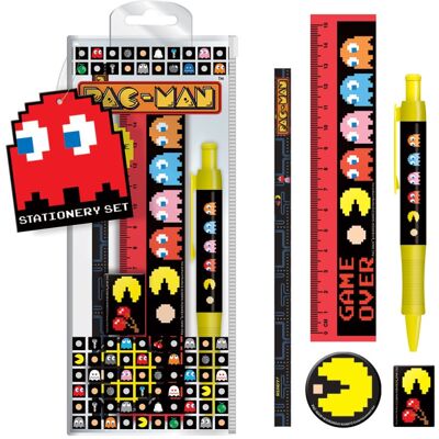 Pyramid PAC-MAN-Schreibwarenpaket in limitierter Auflage mit Plastiktüte und Zubehör Pyramid PAC-MAN-Schreibwarenpaket in limitierter Auflage mit Plastiktüte und Zubehör