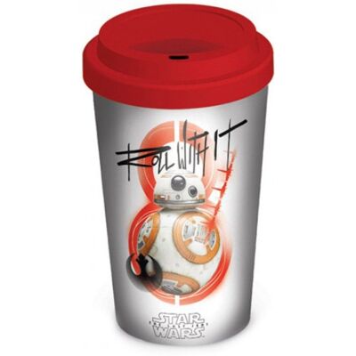 Pyramiden-Reisebecher Star Wars Episode 8 BB-8 Roll With It Pyramiden-Reisebecher Star Wars Episode 8 BB-8 Roll With It