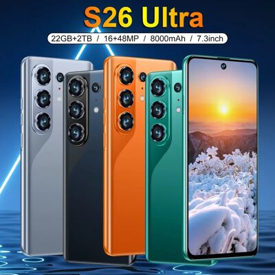 CHOTOG Mobiltelefone S26 Ultra Smartphone Android 5G 7,3 HD Handy 22GB 2TB 7800mAh Octa-Core Entsperrt Dual-SIM 16+48MP Kamera CHOTOG Mobiltelefone S26 Ultra Smartphone Android 5G 7,3 HD Handy 22GB 2TB 7800mAh Octa-Core Entsperrt Dual-SIM 16+48MP Kamera