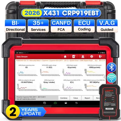 Launch X431 CRP919E BT Bidirektionaler OBD2-Scanner ECU-Code, CANFD&DoIP, Alle Systeme Auto-Diagnosegerät, FCA AutoAuth 35 Rest Launch X431 CRP919E BT Bidirektionaler OBD2-Scanner ECU-Code, CANFD&DoIP, Alle Systeme Auto-Diagnosegerät, FCA AutoAuth 35 Rest