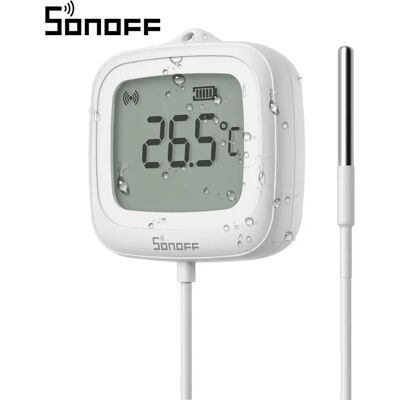 SONOFF SNZB-02LD Zigbee 3.0 LCD Smart-Thermometer mit Sonde, IP65 wasserdicht, für Kühlschrank, Pool, Aquarium und Weinkeller SONOFF SNZB-02LD Zigbee 3.0 LCD Smart-Thermometer mit Sonde, IP65 wasserdicht, für Kühlschrank, Pool, Aquarium und Weinkeller