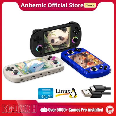 ANBERNIC RG40XX H Handheld-Spielekonsole 4,0-Zoll-640*480 IPS-Bildschirm 3200 mAh 64-Bit-System mit integriertem RGB-Licht 5K+Spiele RG40XXH ANBERNIC RG40XX H Handheld-Spielekonsole 4,0-Zoll-640*480 IPS-Bildschirm 3200 mAh 64-Bit-System mit integriertem RGB-Licht 5K+Spiele RG40XXH