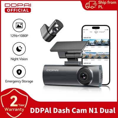 DDPAI N1 Dual Dash Cam 1296P UHD F1.8 Blende WiFi NightVIS APP Steuerung Parkplatz Monitor Auto Kamera Recorder unterstützung Hinten Cam DDPAI N1 Dual Dash Cam 1296P UHD F1.8 Blende WiFi NightVIS APP Steuerung Parkplatz Monitor Auto Kamera Recorder unterstützung Hinten Cam