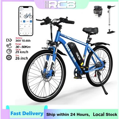 RCB RK15 Elektrofahrrad 26 Zoll E-Bike für Erwachsene 250W Motor 36V 10.4Ah Akku 50km Reichweite mit APP Steuerung und Scheibenbremse Citybike RCB RK15 Elektrofahrrad 26 Zoll E-Bike für Erwachsene 250W Motor 36V 10.4Ah Akku 50km Reichweite mit APP Steuerung und Scheibenbremse Citybike
