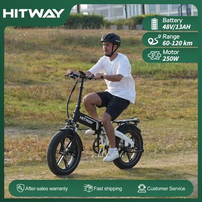 Hitway 250W Elektrofahrrad für Erwachsene, 20 Zoll Fat E-Bike mit 48V 13Ah Akku, 7 Gänge, Aluminiumrahmen, IP54 wasserdicht, 25 km/h Hitway 250W Elektrofahrrad für Erwachsene, 20 Zoll Fat E-Bike mit 48V 13Ah Akku, 7 Gänge, Aluminiumrahmen, IP54 wasserdicht, 25 km/h