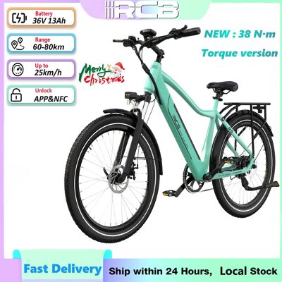 RCB Elektrofahrrad E‑BIKE Pedelec G5 mit Drehmomentsensor 27,5 Zoll 36V 13Ah 250W Reichweite 60‑80km 38N·m, 120kg Max‑Last für Erwachsene, Doppel‑Federung, Scheibenbremsen, APP NFC, 7‑Gang, EN 15194 RCB Elektrofahrrad E‑BIKE Pedelec G5 mit Drehmomentsensor 27,5 Zoll 36V 13Ah 250W Reichweite 60‑80km 38N·m, 120kg Max‑Last für Erwachsene, Doppel‑Federung, Scheibenbremsen, APP NFC, 7‑Gang, EN 15194