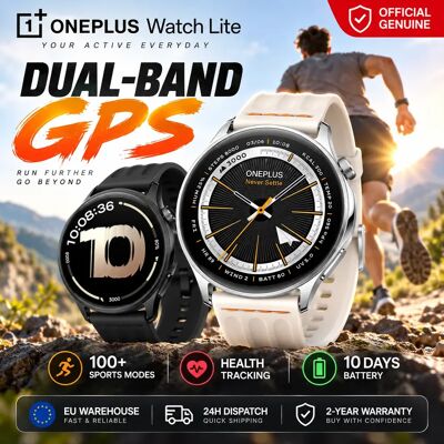 OnePlus Watch Lite Smartwatch 1,46'' AMOLED-Display Dual-Band-GPS bis zu 10 Tage Akkulaufzeit OnePlus Watch Lite Smartwatch 1,46'' AMOLED-Display Dual-Band-GPS bis zu 10 Tage Akkulaufzeit