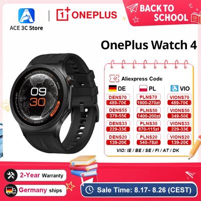 Globale Version der OnePlus Watch 4 Smartwatch, 1,5 Zoll, Wear OS by Google, Snapdragon W5, bis zu 16 Tage, Google Wallet Globale Version der OnePlus Watch 4 Smartwatch, 1,5 Zoll, Wear OS by Google, Snapdragon W5, bis zu 16 Tage, Google Wallet