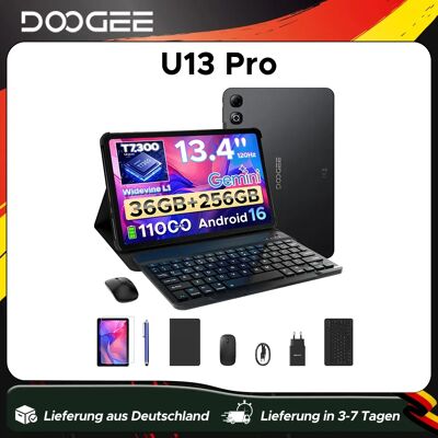 DOOGEE U13 Pro 2-in-1 Tablet-PC 13,4" Bildschirm Android 16 11000mAh 36GB RAM (6+30) 256GB ROM Gemini AI Widevine L1 Netflix-Unterstützung DOOGEE U13 Pro 2-in-1 Tablet-PC 13,4" Bildschirm Android 16 11000mAh 36GB RAM (6+30) 256GB ROM Gemini AI Widevine L1 Netflix-Unterstützung