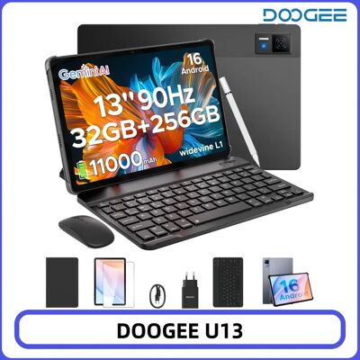 DOOGEE U13 Tablet-PC Gemini AI 13'' FHD+ Bildschirm 32GB RAM 256GB ROM 11000mAh Großer Akku 7,5mm Ultradünn Android 16 Smart Pad DOOGEE U13 Tablet-PC Gemini AI 13'' FHD+ Bildschirm 32GB RAM 256GB ROM 11000mAh Großer Akku 7,5mm Ultradünn Android 16 Smart Pad
