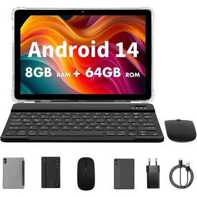 PRITOM 10,1-Zoll-Android-Tablet mit Octa-Core-Prozessor, 8 GB (4 + 4 GB virtuell), RAM, 64 GB ROM, HD-IPS-Touchscreen, WLAN 6, BT 5.0, Dual-Kamera PRITOM 10,1-Zoll-Android-Tablet mit Octa-Core-Prozessor, 8 GB (4 + 4 GB virtuell), RAM, 64 GB ROM, HD-IPS-Touchscreen, WLAN 6, BT 5.0, Dual-Kamera