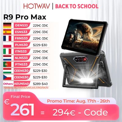 HOTWAV R9 Pro Max 5G Prozessor Octa-Core Robustes Tablet 8GB RAM/16GB Virtuelle 256GB ROM/2TB Erweiterung 20080mAh Riesiger Akku 20W Schnellladung Neuestes Android 16 OS Pad 11'' FHD+ 120Hz Display HOTWAV R9 Pro Max 5G Prozessor Octa-Core Robustes Tablet 8GB RAM/16GB Virtuelle 256GB ROM/2TB Erweiterung 20080mAh Riesiger Akku 20W Schnellladung Neuestes Android 16 OS Pad 11'' FHD+ 120Hz Display