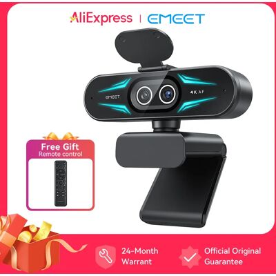 4K Webcam 1080P 60fps Webkamera EMEET C60E 4K Binokulare USB-Kamera mit RGB-Licht für Streaming/Gamer-Videokamera für Computer 4K Webcam 1080P 60fps Webkamera EMEET C60E 4K Binokulare USB-Kamera mit RGB-Licht für Streaming/Gamer-Videokamera für Computer