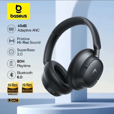Baseus EH10 NC ANC Kabellose Kopfhörer 45dB Adaptive Hybrid-Geräuschunterdrückung Hi-Res LDAC Kopfhörer Bluetooth 6.0 80 Stunden Akkulaufzeit Baseus EH10 NC ANC Kabellose Kopfhörer 45dB Adaptive Hybrid-Geräuschunterdrückung Hi-Res LDAC Kopfhörer Bluetooth 6.0 80 Stunden Akkulaufzeit