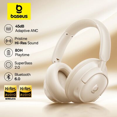 Baseus Bass EH10 NC Kabellose Kopfhörer Bluetooth 6.0 Geräuschunterdrückung 45dB Over-Ear-Headset Räumlicher Klang Ohrhörer 80 Stunden Laufzeit Baseus Bass EH10 NC Kabellose Kopfhörer Bluetooth 6.0 Geräuschunterdrückung 45dB Over-Ear-Headset Räumlicher Klang Ohrhörer 80 Stunden Laufzeit