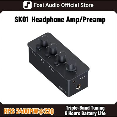 Fosi Audio SK01 Kopfhörerverstärker und Vorverstärker 2-in-1 für Kopfhörer, Kopfhörer, Leistungsverstärker, aktive Lautsprecher Fosi Audio SK01 Kopfhörerverstärker und Vorverstärker 2-in-1 für Kopfhörer, Kopfhörer, Leistungsverstärker, aktive Lautsprecher
