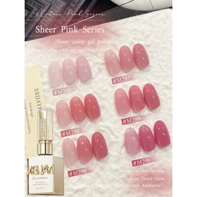 XEIJAYI 1/6 Stück Pink Series Gel-Nagellack, 15ml French Nail Gel Polish, ablösbarer UV-Licht-Härtungsgel-Nagellack für Nageldekoration XEIJAYI 1/6 Stück Pink Series Gel-Nagellack, 15ml French Nail Gel Polish, ablösbarer UV-Licht-Härtungsgel-Nagellack für Nageldekoration
