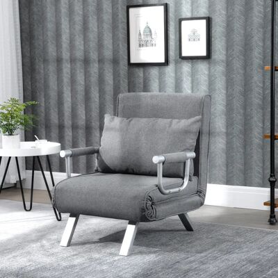 HOMCOM 3 in 1 Schlafsessel Klappbar Schlafsofa mit Bettfunktion Verstellbarer Rückenlehne Kissen Gästebett in Leinenoptik, Relaxsessel Klappsessel für Wohnzimmer Schlafzimmer 65 x 69 x 80 cm HOMCOM 3 in 1 Schlafsessel Klappbar Schlafsofa mit Bettfunktion Verstellbarer Rückenlehne Kissen Gästebett in Leinenoptik, Relaxsessel Klappsessel für Wohnzimmer Schlafzimmer 65 x 69 x 80 cm