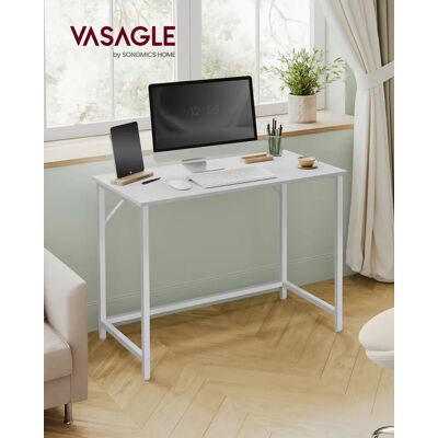 VASAGLE Ahornweiß/Schwarz Kompakter Schreibtisch - Bürotisch VASAGLE Ahornweiß/Schwarz Kompakter Schreibtisch - Bürotisch