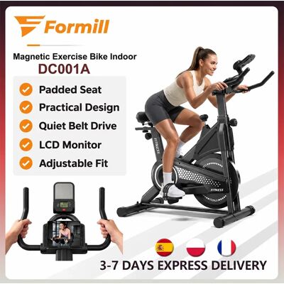 Formill DC001A – stationäres Heimtrainer-Fahrrad mit Magnetwiderstand, Indoor-Fahrrad mit 8 kg schwerem Schwungrad, LCD-Monitor, verstellbarer Sitz und Tablet-Halterung für das Training zu Hause. Formill DC001A – stationäres Heimtrainer-Fahrrad mit Magnetwiderstand, Indoor-Fahrrad mit 8 kg schwerem Schwungrad, LCD-Monitor, verstellbarer Sitz und Tablet-Halterung für das Training zu Hause.