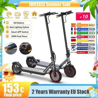 JUICEASE AP07/TX01 Elektroroller 5-25KM Reichweite 8,5 Zoll E-Scooter 350W Spitzenleistung 31KM/H APP-Roller Elektrisches Doppelbremssystem JUICEASE AP07/TX01 Elektroroller 5-25KM Reichweite 8,5 Zoll E-Scooter 350W Spitzenleistung 31KM/H APP-Roller Elektrisches Doppelbremssystem