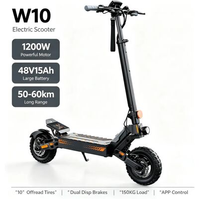 Elektroroller mit doppelter Verwendungszweck iScooter W10 48V 15Ah 10" schlauchlose Offroad-Reifen 50-60km Voltix APP für Trail- und City-Pendel Elektroroller mit doppelter Verwendungszweck iScooter W10 48V 15Ah 10" schlauchlose Offroad-Reifen 50-60km Voltix APP für Trail- und City-Pendel