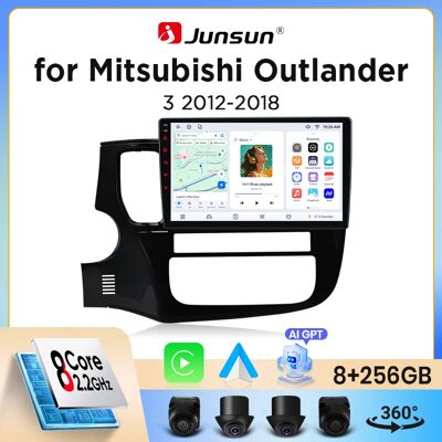 Junsun kabelloses CarPlay- und Android-Auto-Autoradio für Mitsubishi Outlander Mk3 (GF/GG) 2012–2021 mit integriertem Kühlventilator, Android-GPS-Navigation, Multimedia-Player, WLAN, DSP, RDS, BT, Junsun kabelloses CarPlay- und Android-Auto-Autoradio für Mitsubishi Outlander Mk3 (GF/GG) 2012–2021 mit integriertem Kühlventilator, Android-GPS-Navigation, Multimedia-Player, WLAN, DSP, RDS, BT,