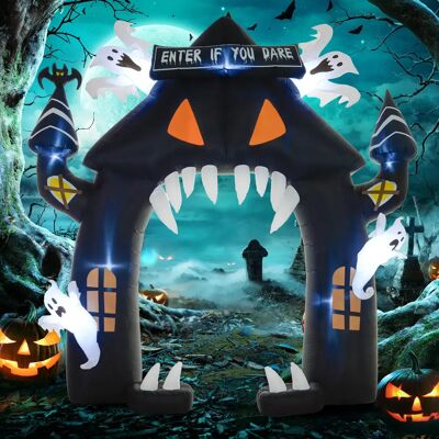 Outsunny Halloween aufblasbarer Bogen 300 cm Halloween-Deko mit LED-Beleuchtung Outsunny Halloween aufblasbarer Bogen 300 cm Halloween-Deko mit LED-Beleuchtung