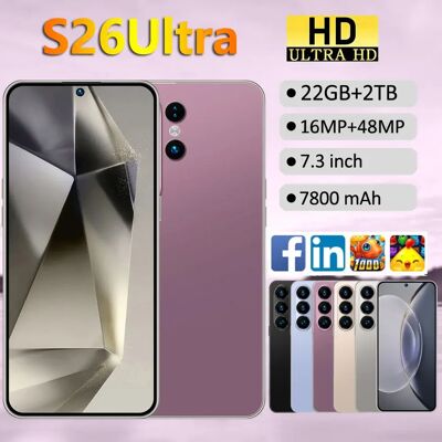 CHOTOG Brandneue Mobiltelefone für S26 Ultra 5G Smartphone Android 15 7,3HD Handy 22G+2TB 7800mAh Entsperrt Dual-SIM CHOTOG Brandneue Mobiltelefone für S26 Ultra 5G Smartphone Android 15 7,3HD Handy 22G+2TB 7800mAh Entsperrt Dual-SIM
