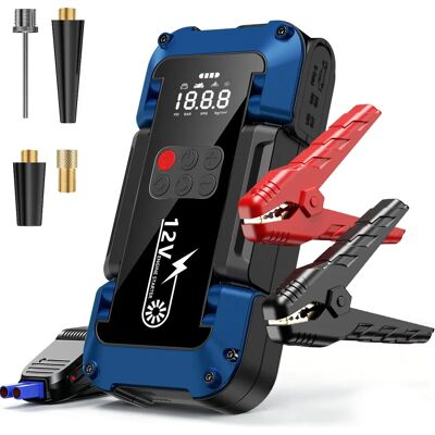 Bogseth 4000A Auto Starthilfe 26800mAh Starthilfegerät 150PSI Luftkompressor Reifenfüller für 10L Benzin 8L Diesel 12V Batterie Booster Powerbank mit LCD Display 3 Lichtmodi Bogseth 4000A Auto Starthilfe 26800mAh Starthilfegerät 150PSI Luftkompressor Reifenfüller für 10L Benzin 8L Diesel 12V Batterie Booster Powerbank mit LCD Display 3 Lichtmodi